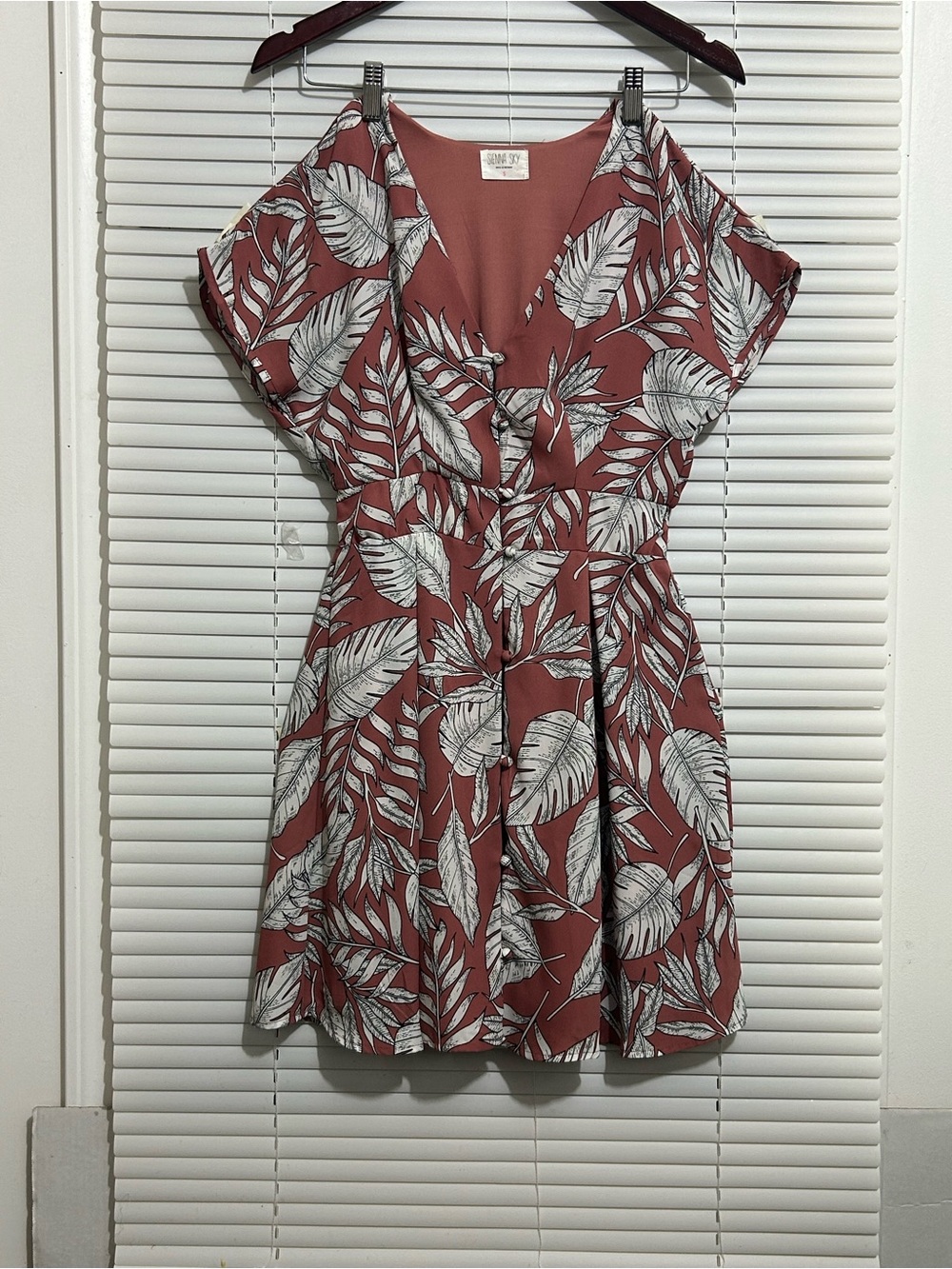 SIENNA SKY - WOMEN'S DUSTY
ROSE PINK A-LINE MINI DRESS -
SIZE S